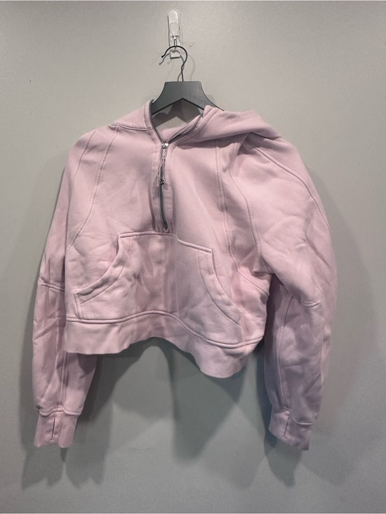 lululemon athletica Tops - lululemon athletica Cropped Half-Zip Hoodie in Light Pink